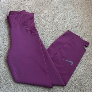 Nike Pants Women burgundy Gym Active Swoosh Yoga